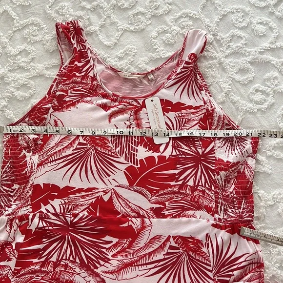 Soft Surroundings Lilo Palm Print
Maxi Dress Women 1X and 2X
Hi Low Hem - Picture 3 of 7